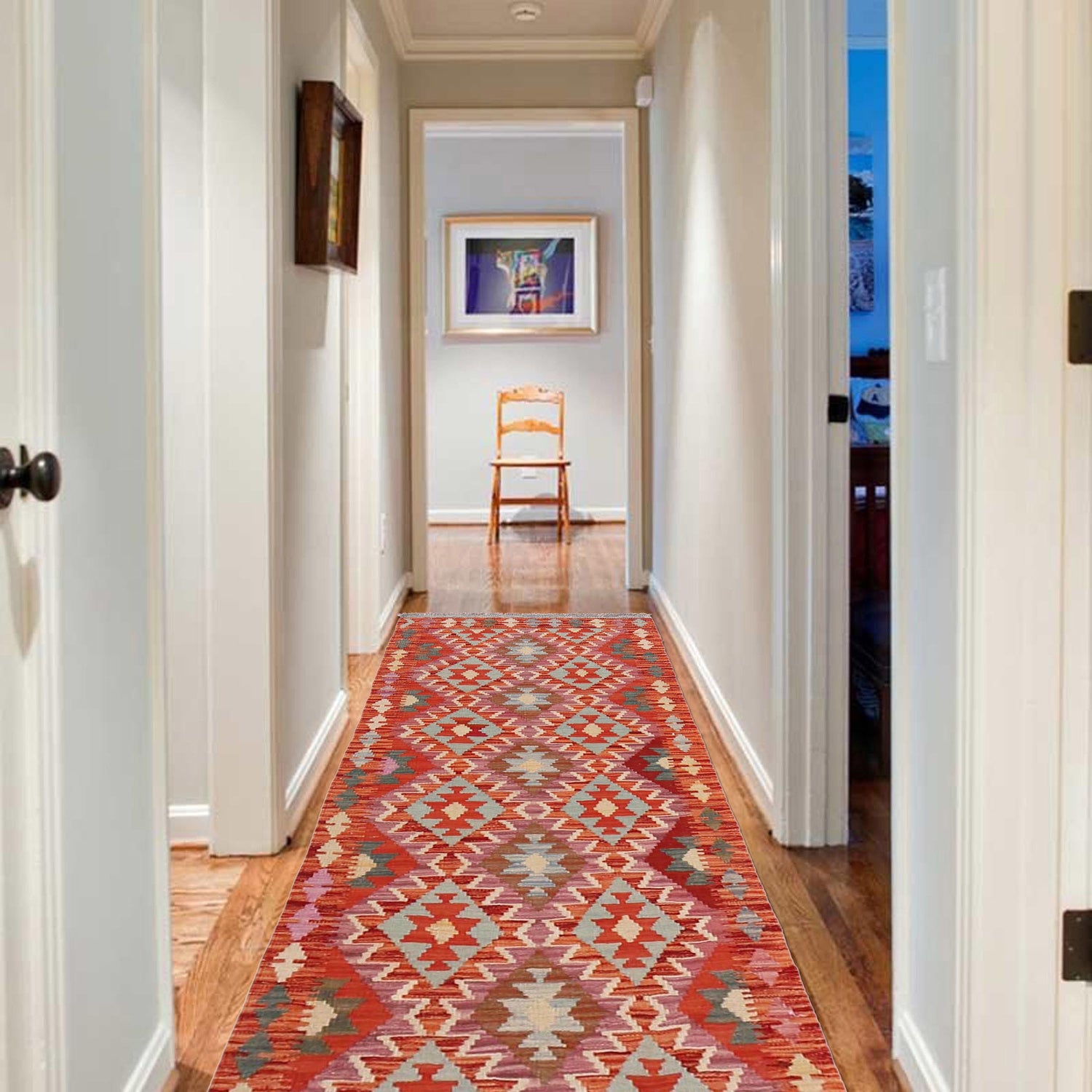 Vegetable Kelim Runner 2' 3" x 6' 5" (ft)- No. G33004