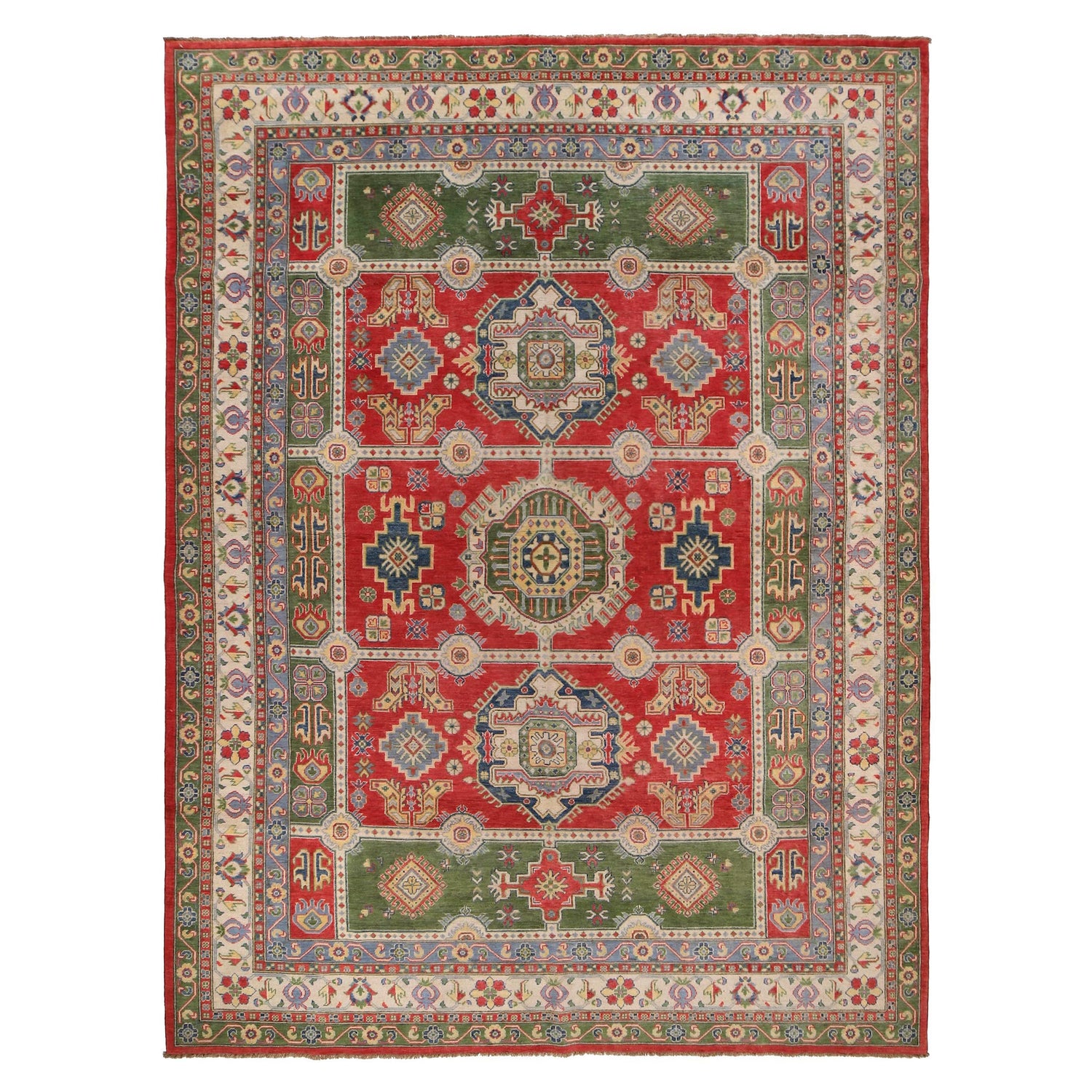 Oriental Kazak Carpet 8' 11" x 11' 11" (ft) - No. G33097