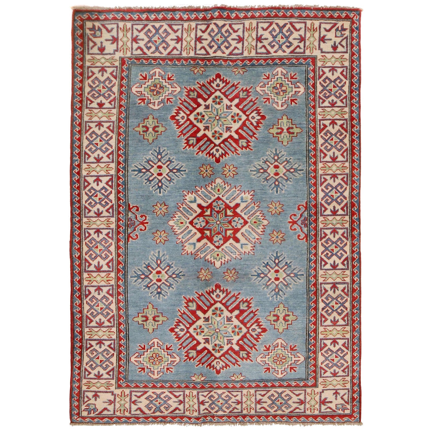 Oriental Kazak Carpet 4' 6" x 6' 5" (ft) - No. G34006