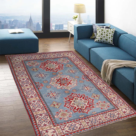 Oriental Kazak Carpet 4' 6" x 6' 5" (ft) - No. G34006