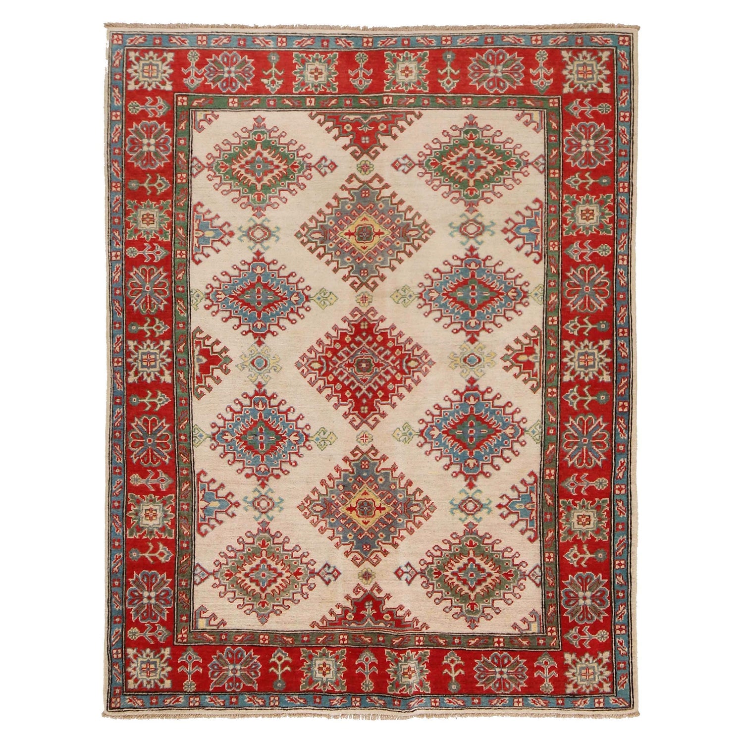 Hand Knotted Kazak Rug 5' 1" x 6' 5" (ft) - No. G34020