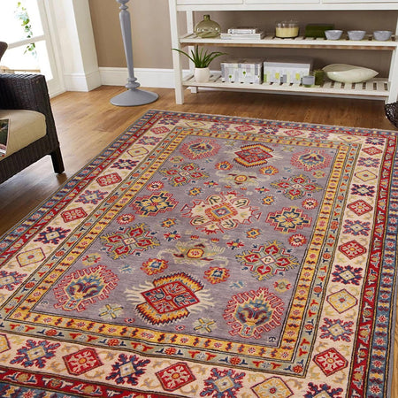 Grey Kazak Rug 4' 11" x 7' 0" (ft) - No. G34021