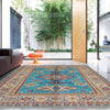 Blue Kazak Rug 4' 0" x 5' 5" (ft) - No. G34022