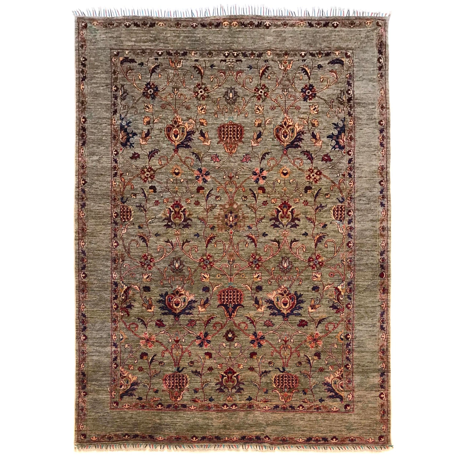 Contemporary Style Sultani Qaleen 6' 6" x 9' 5" (ft) - No. G34139