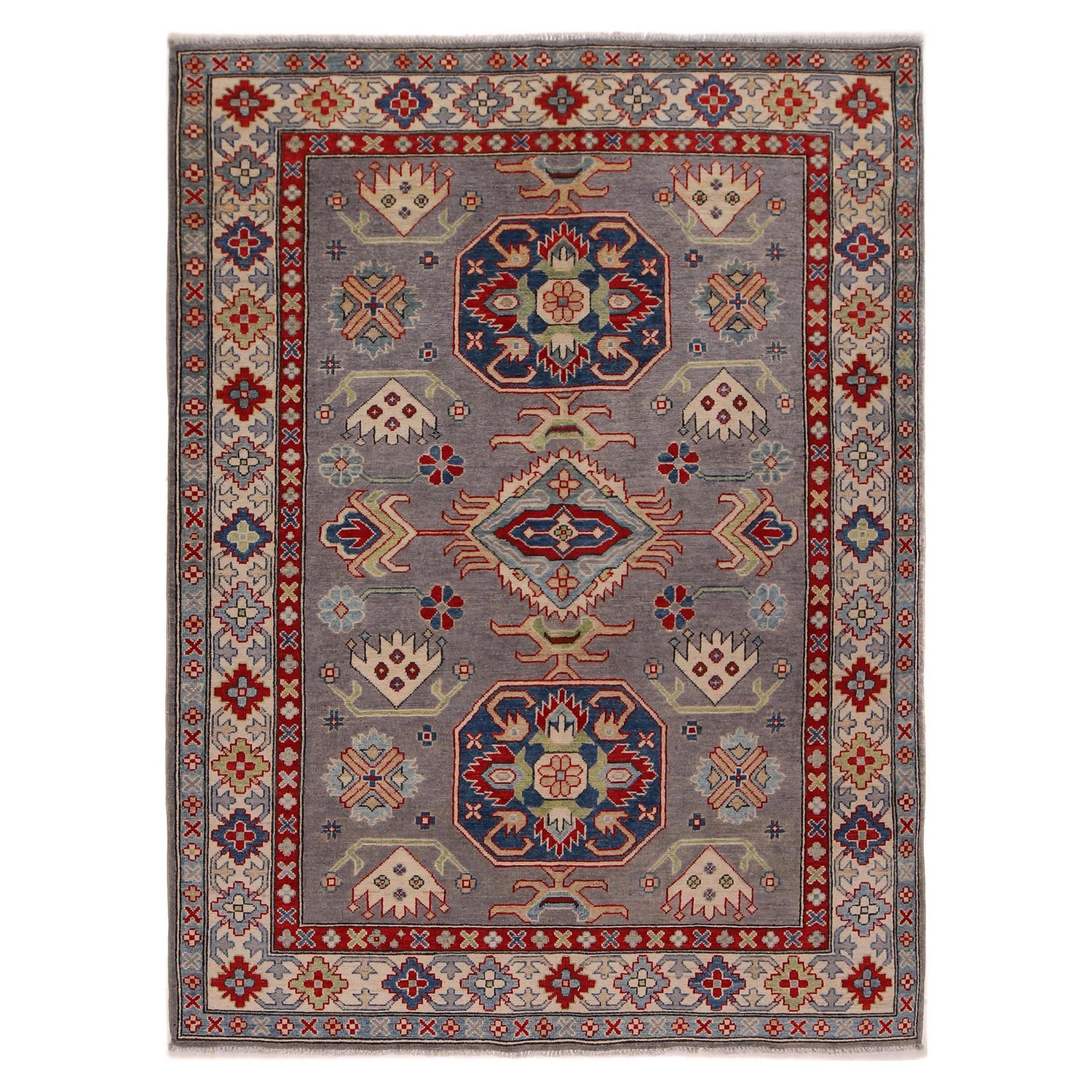 Oriental Kazak Rug 4' 11" x 7' 1" (ft) - No. G34146
