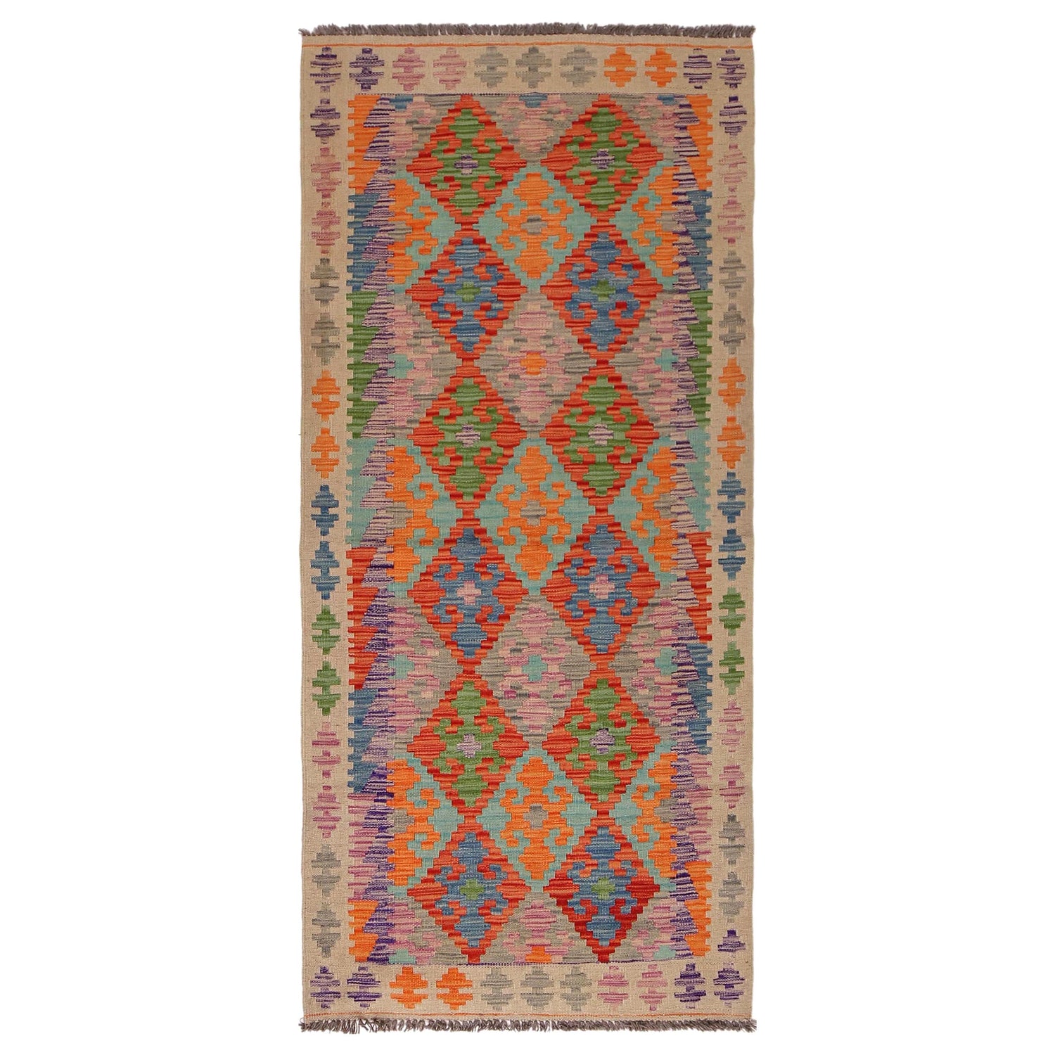 Vegetable Kilim Runner 2' 11" x 6' 7" (ft)- No. G34380