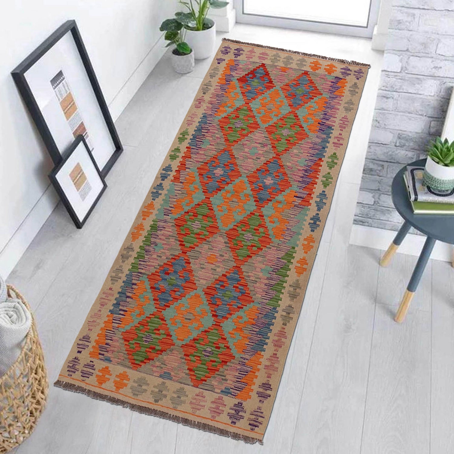Vegetable Kilim Runner 2' 11" x 6' 7" (ft)- No. G34380
