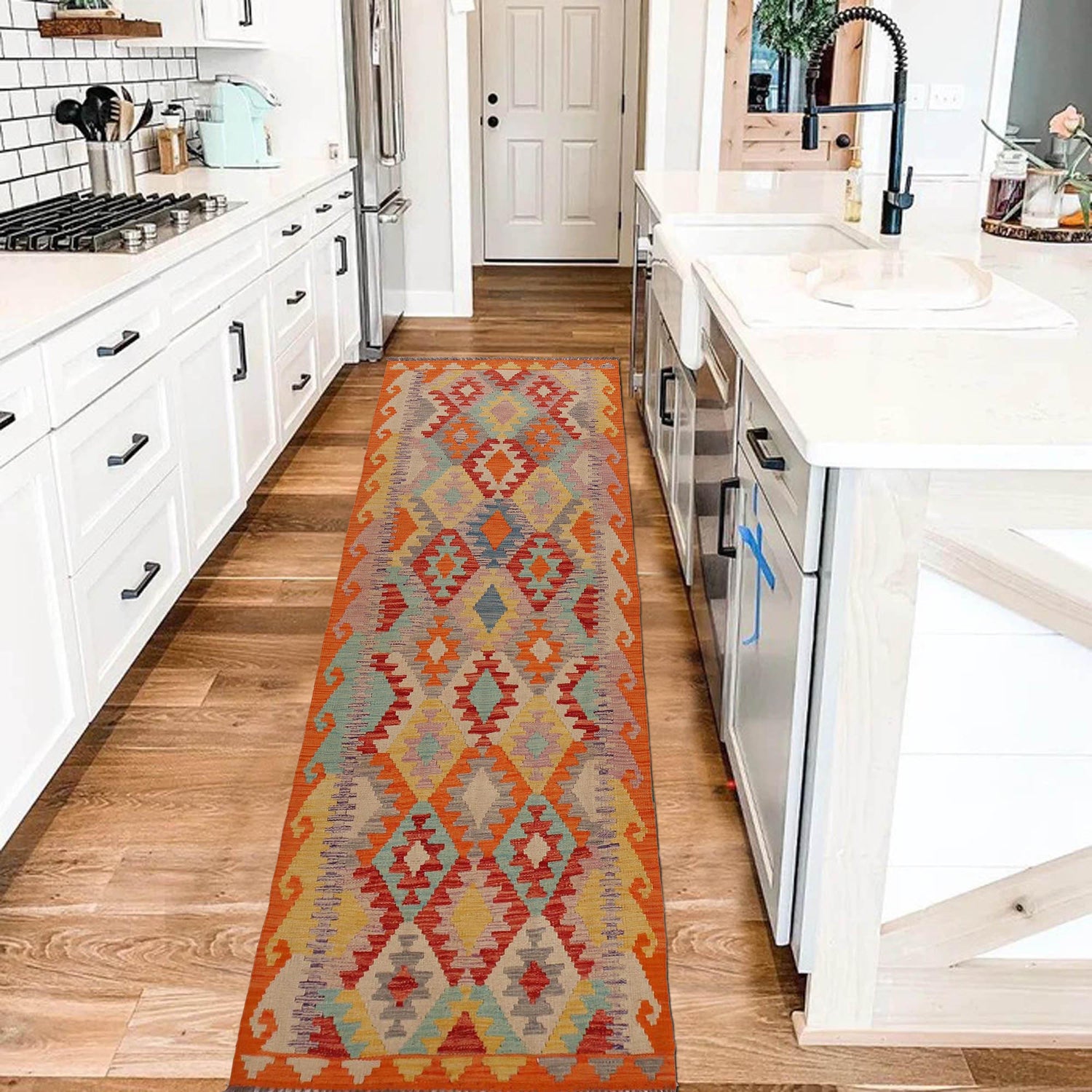 Vegetable Kilim Runner 2' 9" x 8' 4" (ft) - No. G34382