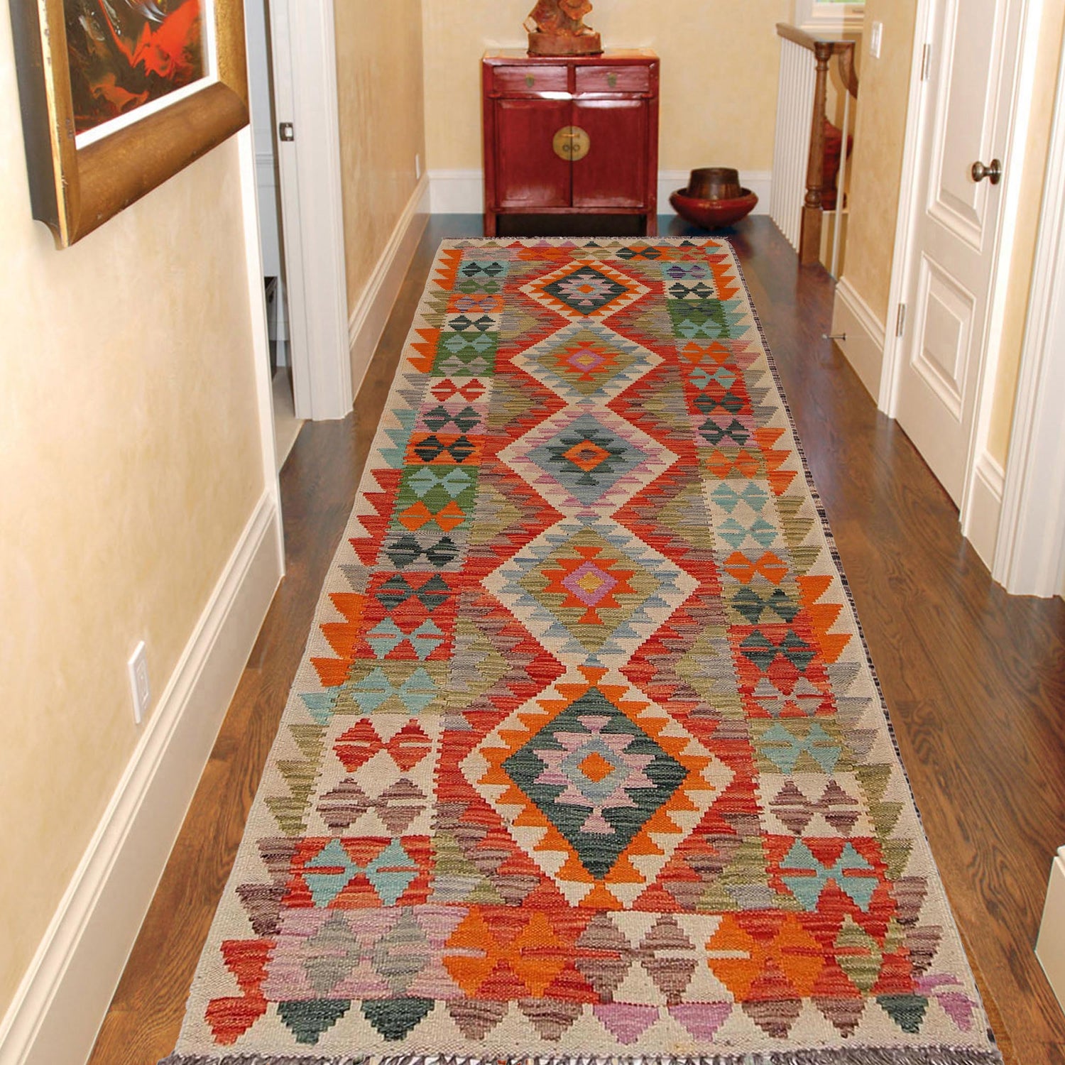 Vegetable Kelim Runner 2' 9" x 8' 0" (ft) - No. G34383