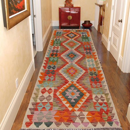 Vegetable Kelim Runner 2' 9" x 8' 0" (ft) - No. G34383