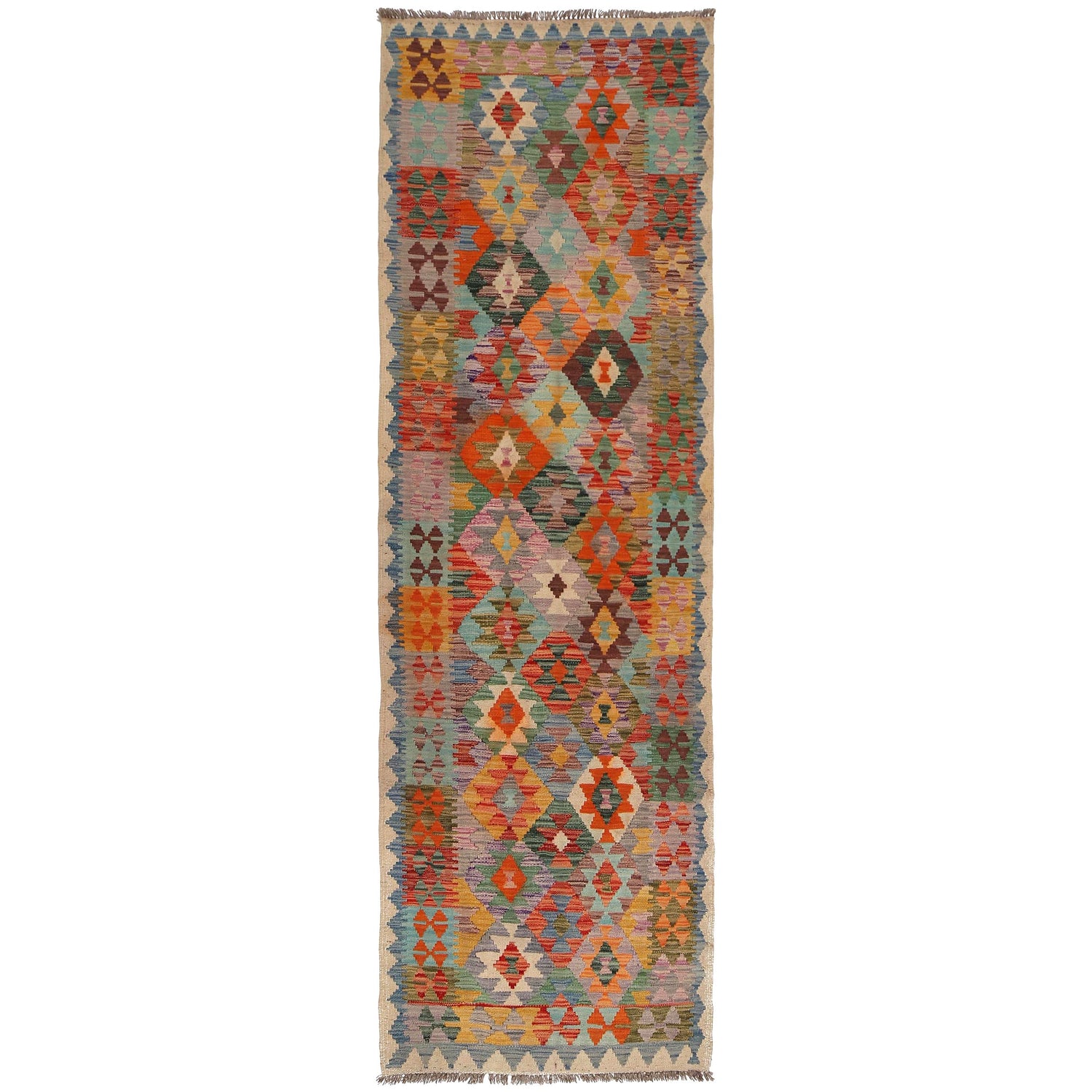 Vegetable Kilim Runner 2' 11" x 9' 8" (ft) - No. G34384