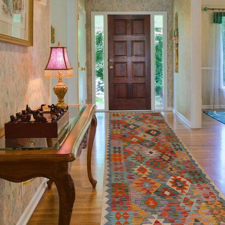 Vegetable Kilim Runner 2' 11" x 9' 8" (ft) - No. G34384