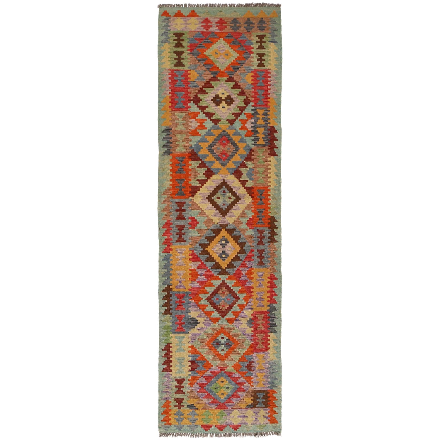 Vegetable Kilim Runner 2' 8" x 9' 10" (ft) - No. G34391