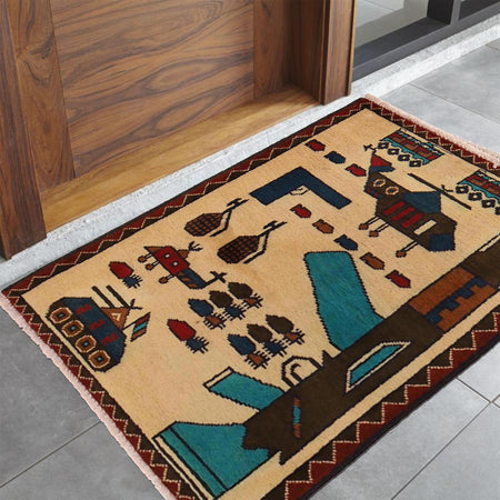 Hand Knotted War Rug 2' 0" x 3' 0" (ft) - No. G34418
