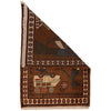 Brown War Rug 2' 0" x 2' 11" (ft) - No. G34420