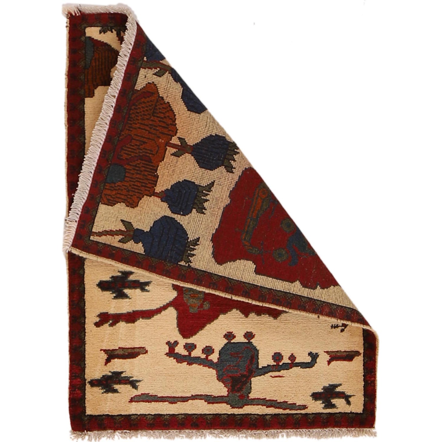 Handmade War Rug 2' 2" x 2' 10" (ft) - No. G34422
