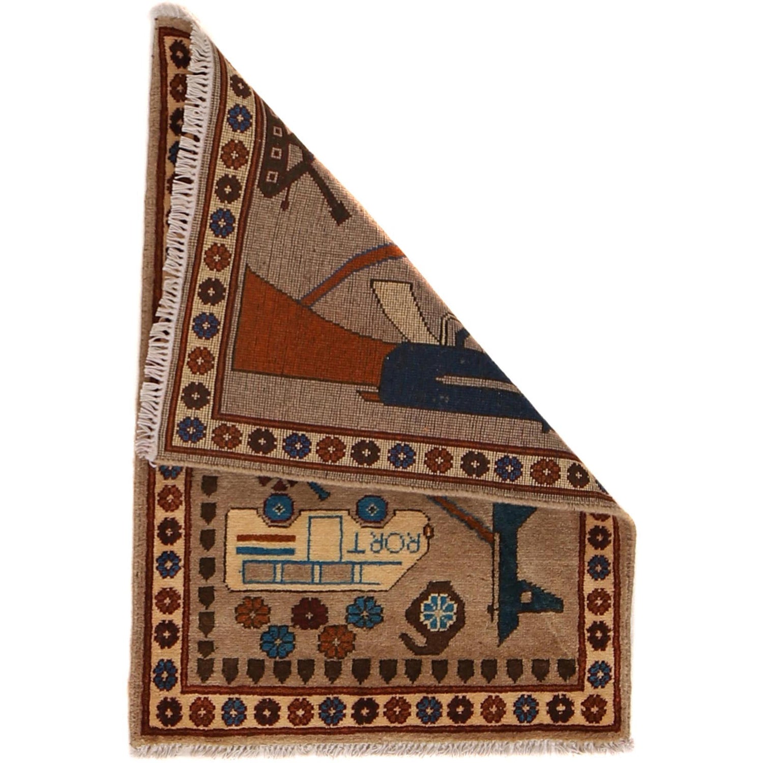 Handmade War Rug 2' 0" x 2' 10" (ft) - No. G34425