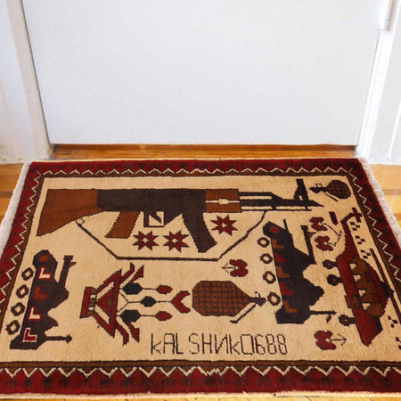 Handmade War Rug 2' 1" x 2' 11" (ft) - No. G34426