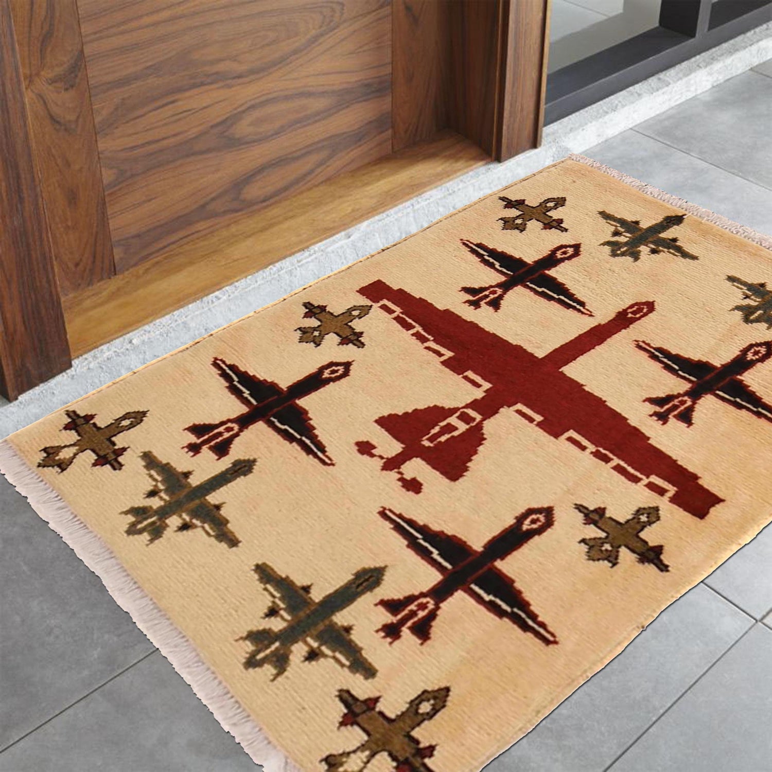 Handmade War Rug 2' 0" x 2' 6" (ft) - No. G34439