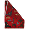 Red Color War Rug 2' 0" x 2' 10" (ft) - No. G34445