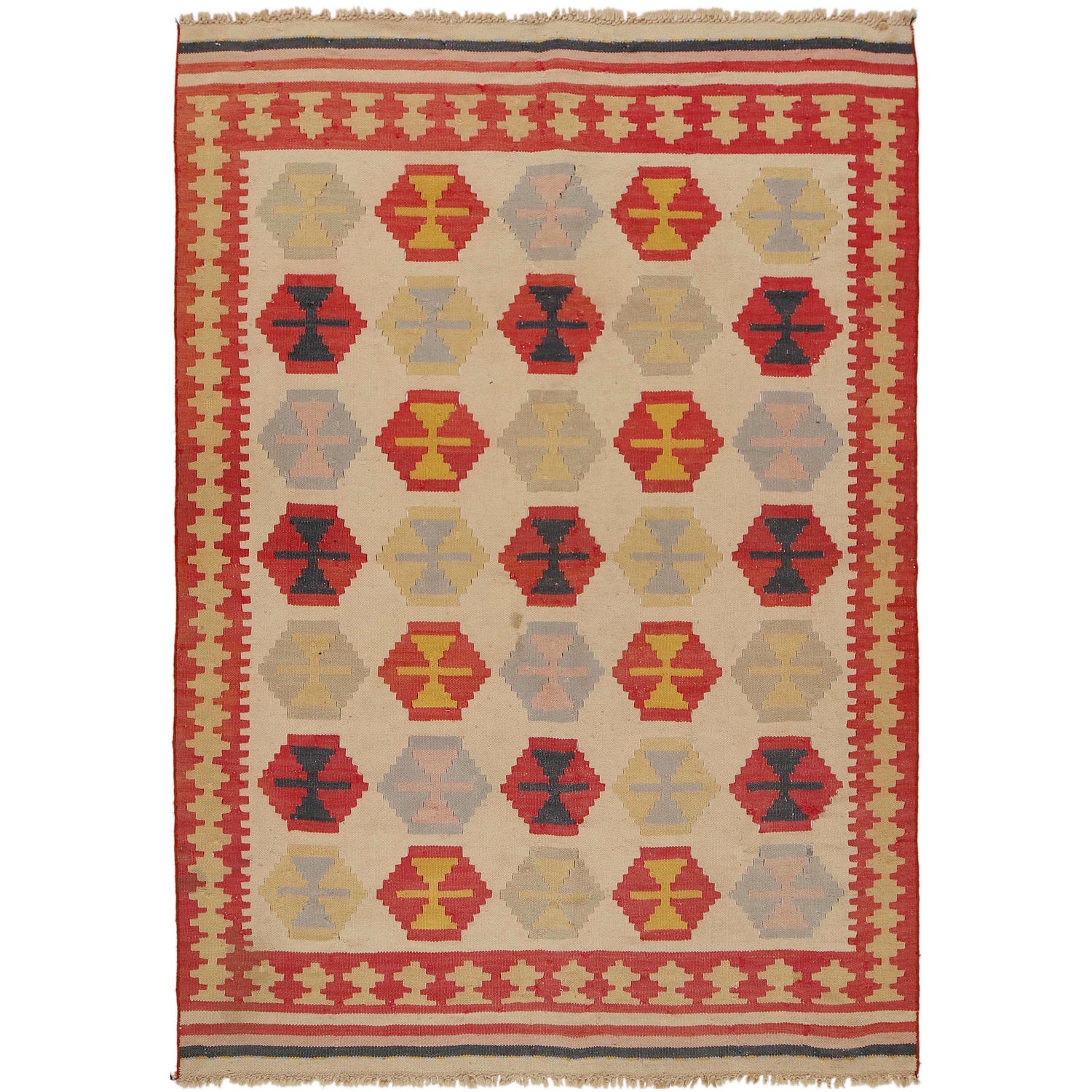 Vintage Kilim 5' 3" x 7' 7" (ft) - No. G35157