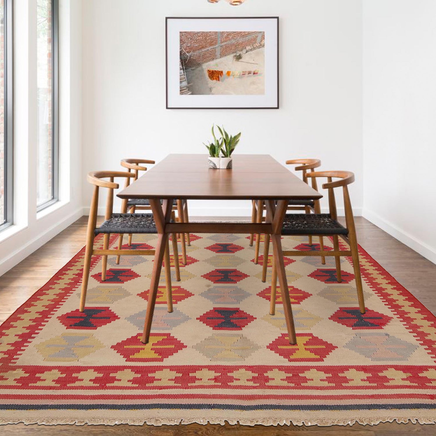 Vintage Kilim 5' 3" x 7' 7" (ft) - No. G35157