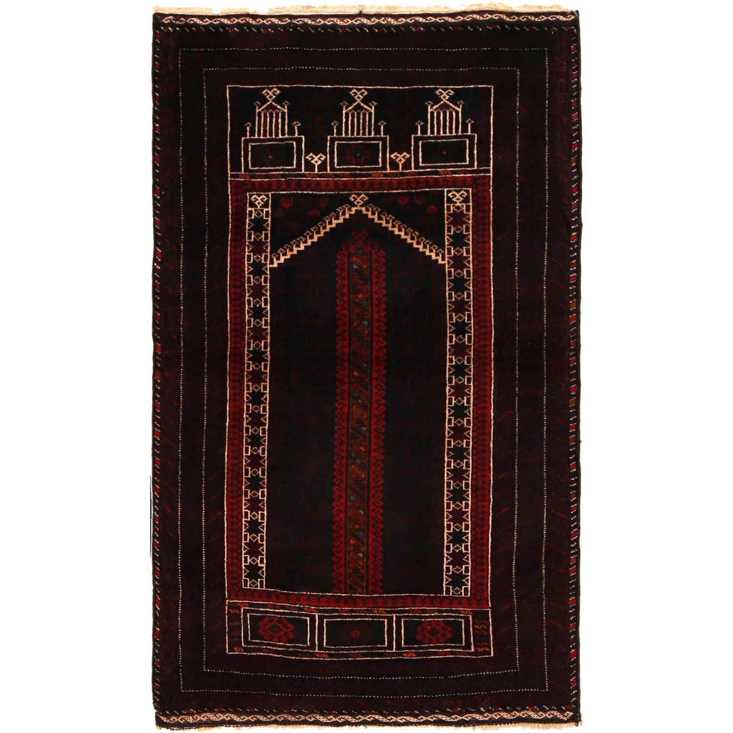Handmade Prayer Rug 2' 9" x 4' 8" (ft) - No. G35170