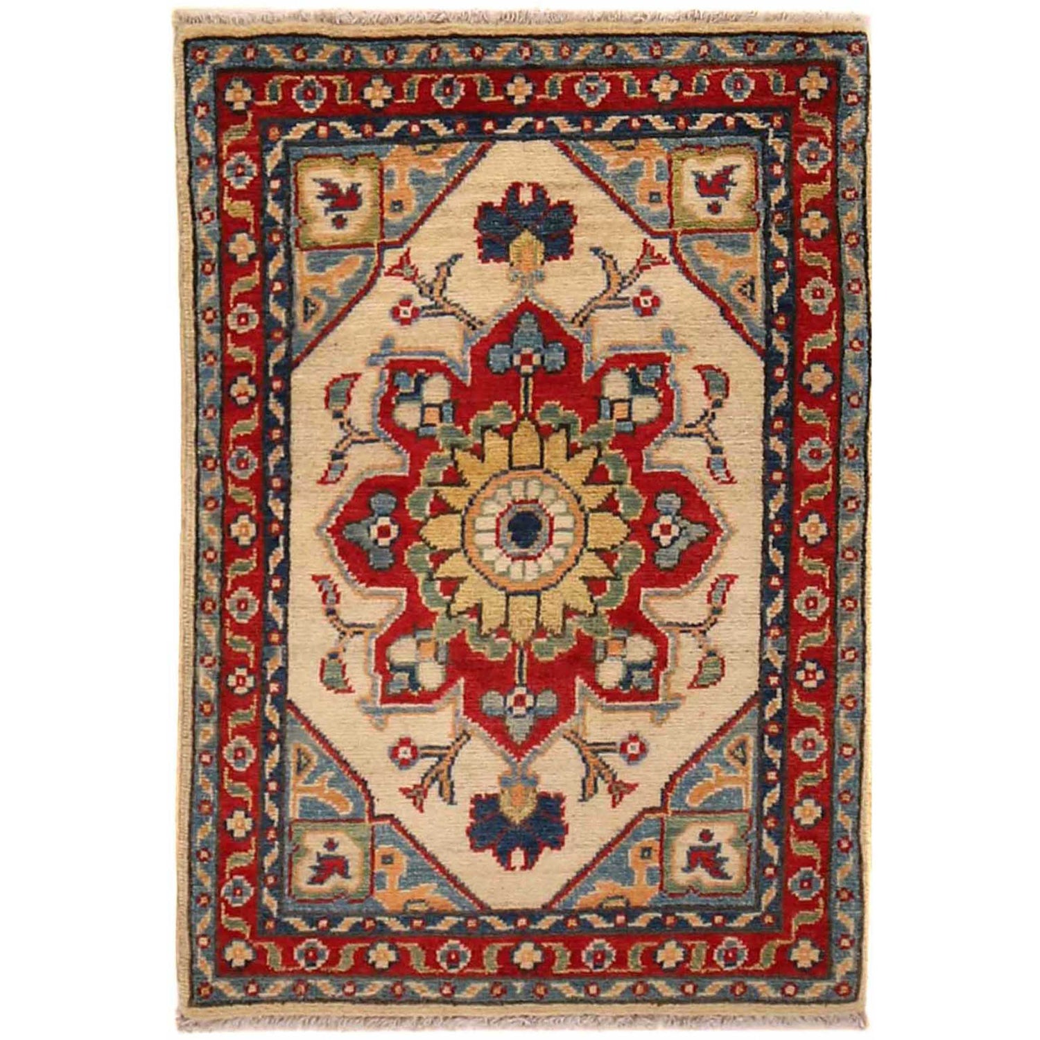 Hand Knotted Kazak Rug 2' 0" x 3' 0" (ft) - No. G35200