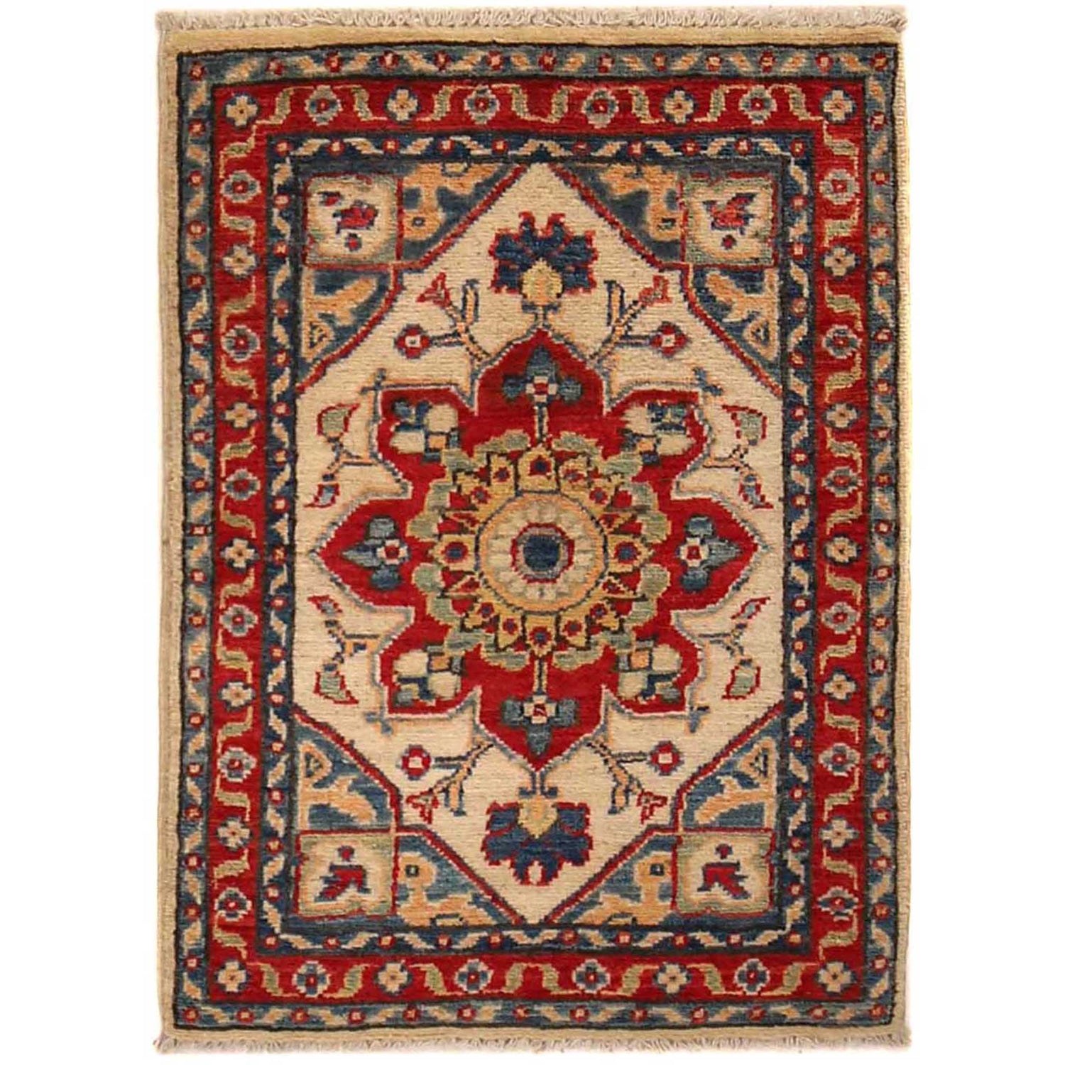 Oriental Kazak Rug 2' 0" x 2' 11" (ft) - No. G35201