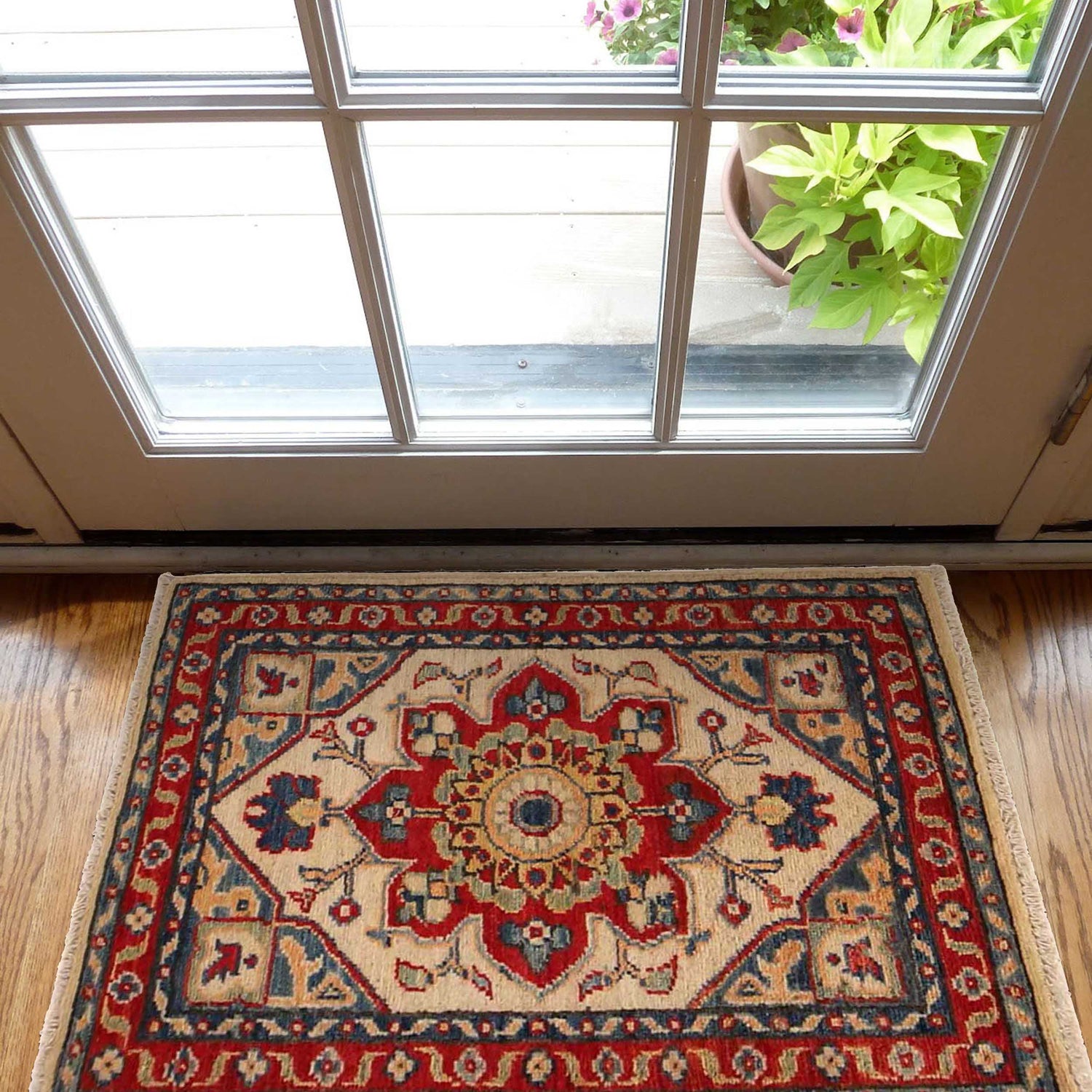 Oriental Kazak Rug 2' 0" x 2' 11" (ft) - No. G35201