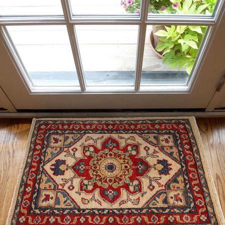 Oriental Kazak Rug 2' 0" x 2' 11" (ft) - No. G35201