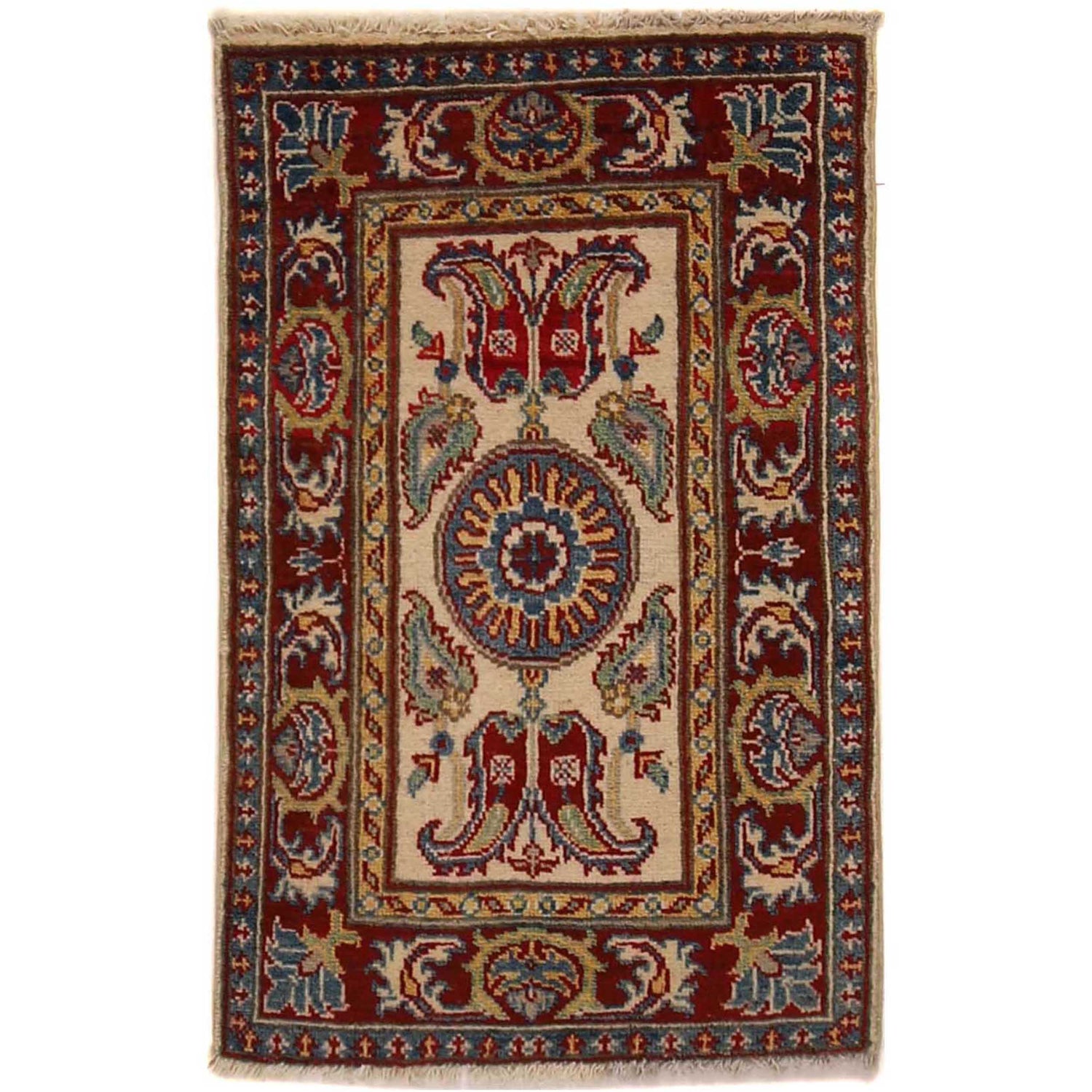 Hand Knotted Kazak Rug 1' 11" x 3' 1" (ft) - No. G35218