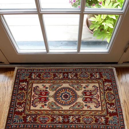 Hand Knotted Kazak Rug 1' 11" x 3' 1" (ft) - No. G35218