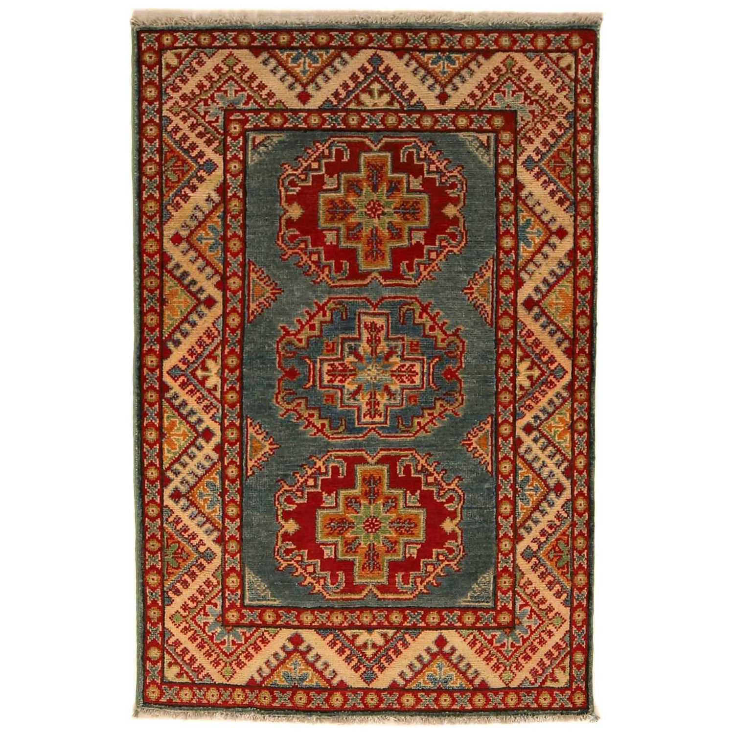 Blue Color Kazak Rug 2' 8 x 4' 0 (ft) - No. G35222