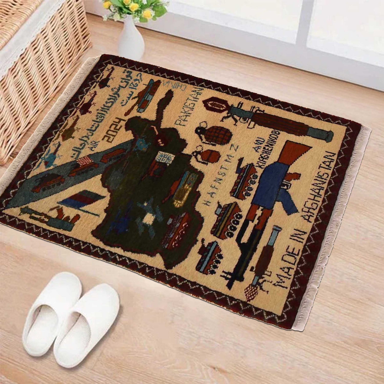 Ivory Color War Rug 2' 1" x 2' 10" (ft) - No. G35394