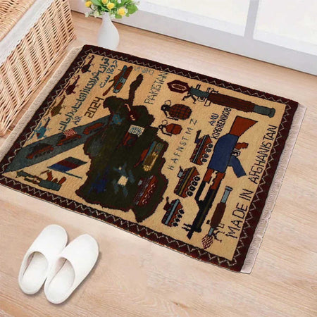 Ivory Color War Rug 2' 1" x 2' 10" (ft) - No. G35394