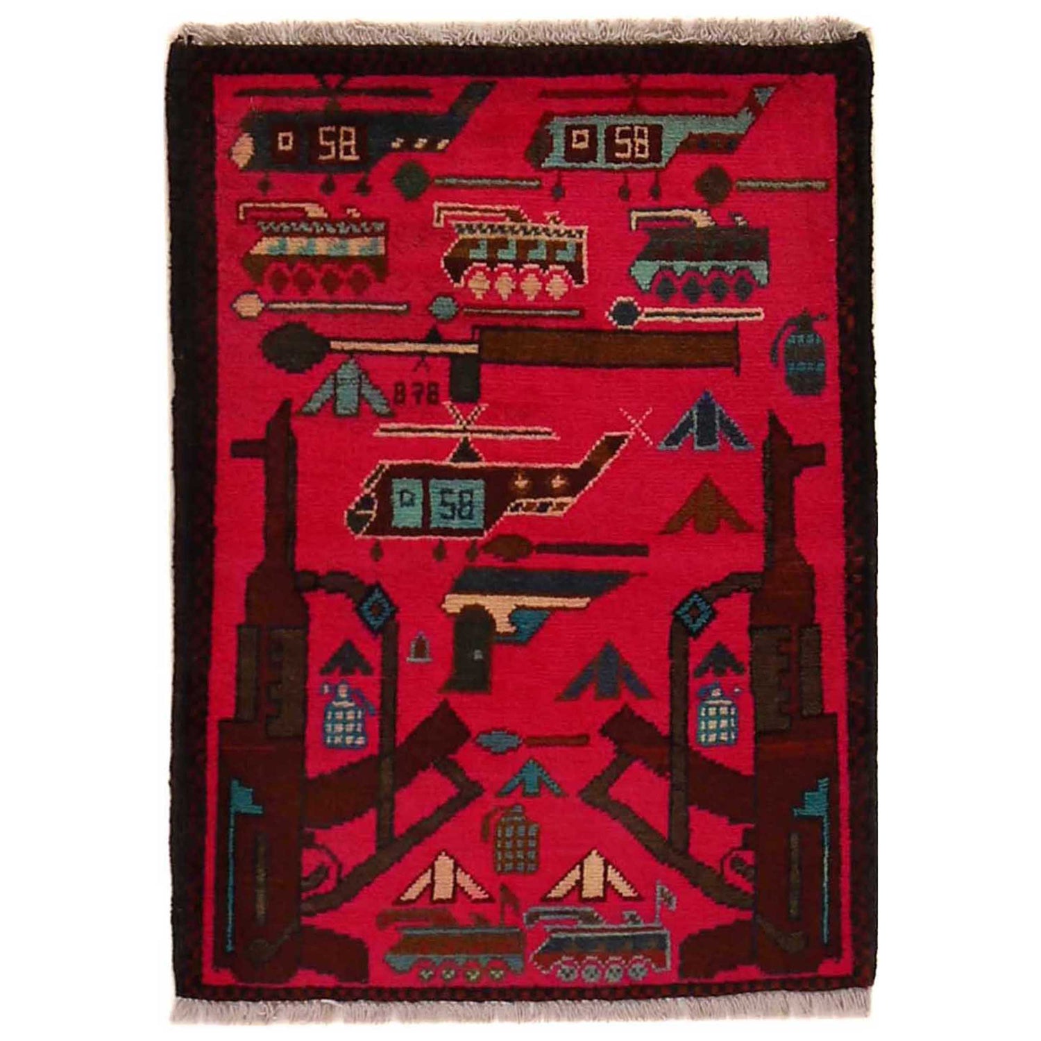 War Rug 1' 10" x 2' 6" (ft) - No. G35397