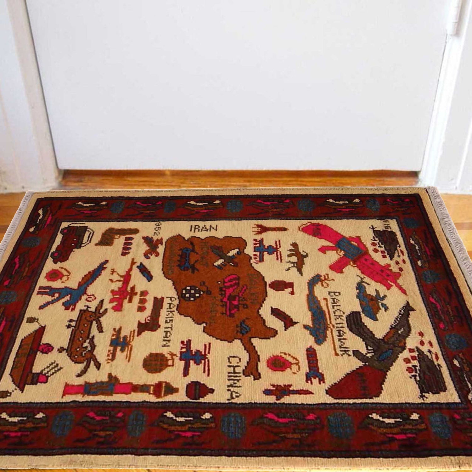 Ivory Color War Rug 2' 0" x 3' 0" (ft) - No. G35399