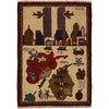 Hand Knotted War Rug 2' 0" x 2' 10" (ft) - No. G35400