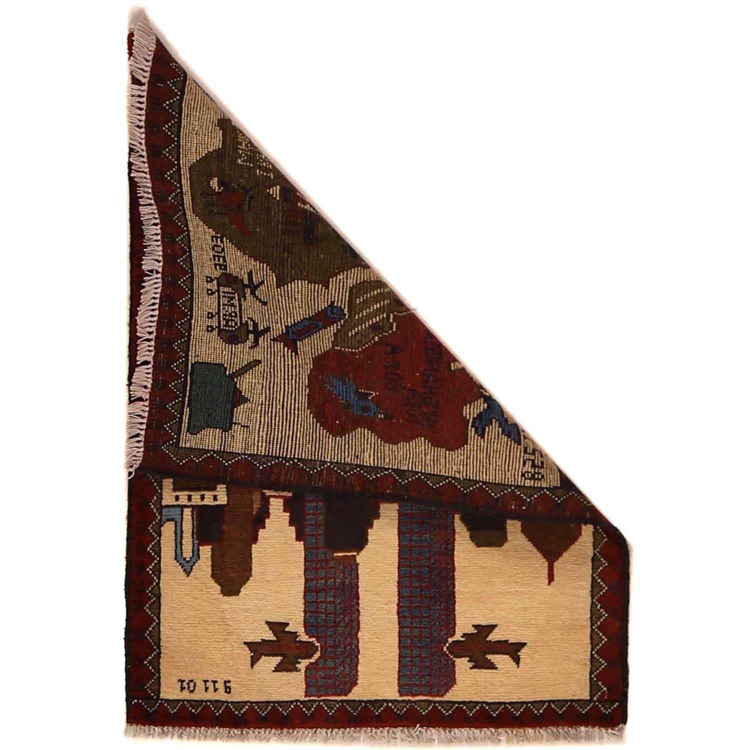 Hand Knotted War Rug 2' 0" x 2' 10" (ft) - No. G35400