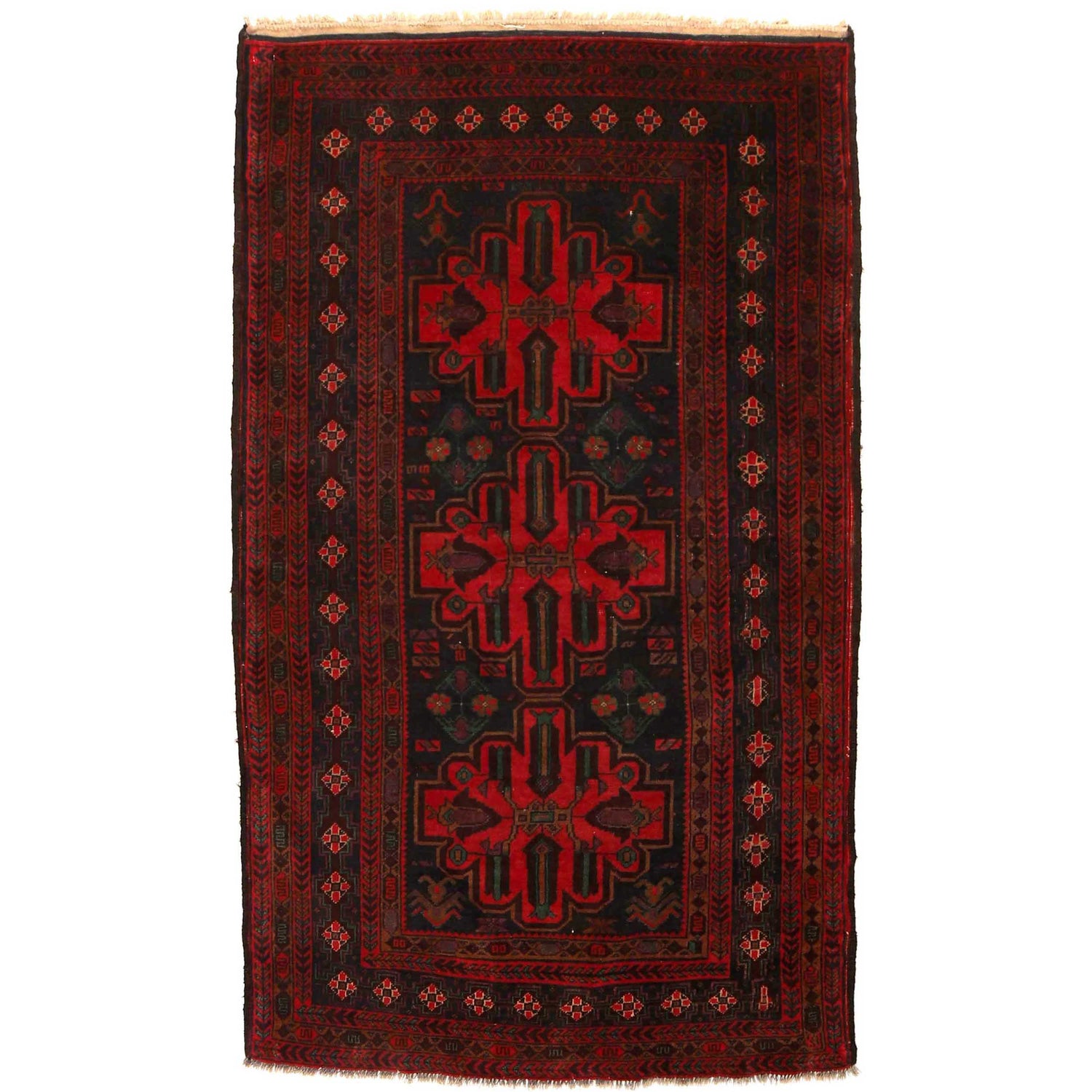 Baluch Medium Size Carpet 3' 8" x 6' 2" (ft) - No. G35404