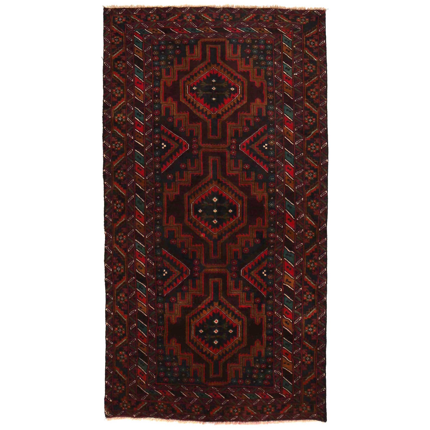 Baluch Medium Size Carpet 3' 7" x 6' 8" (ft) - No. G35405