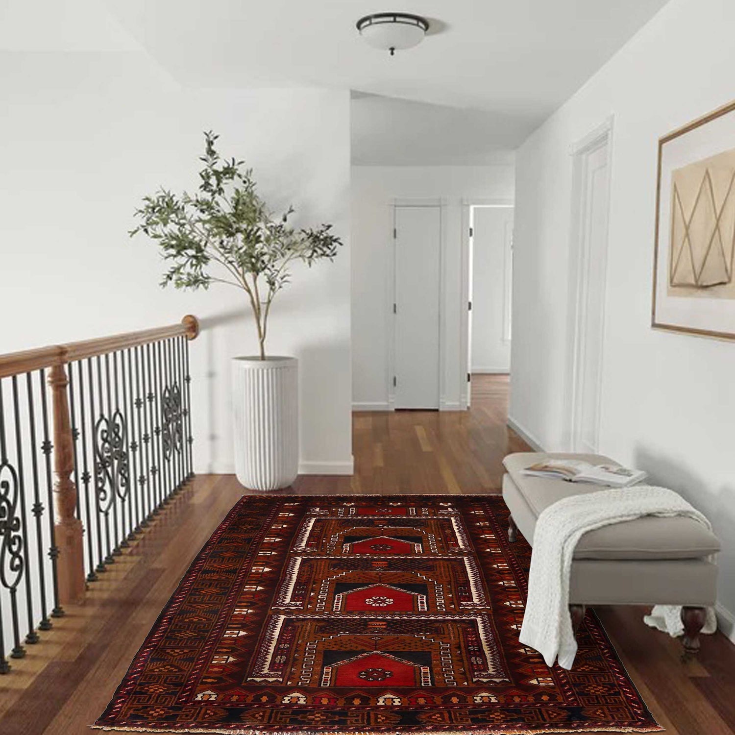 Baluch Medium Size Carpet 3' 6" x 6' 6" (ft) - No. G35406