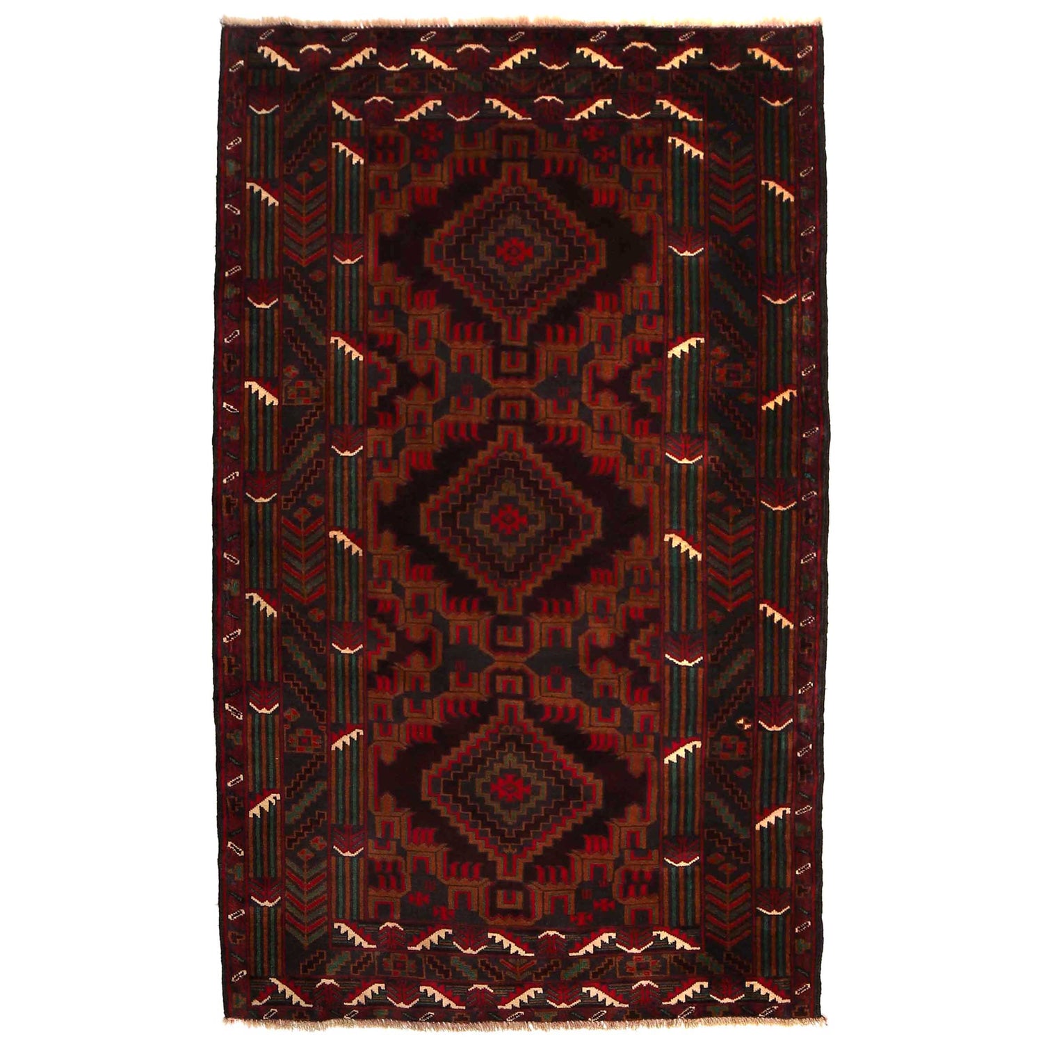 Baluch Medium Size Carpet 3' 8" x 6' 3" (ft) - No. G35408