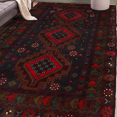 Baluch Medium Size Carpet 3' 7" x 6' 4" (ft) - No. G35409