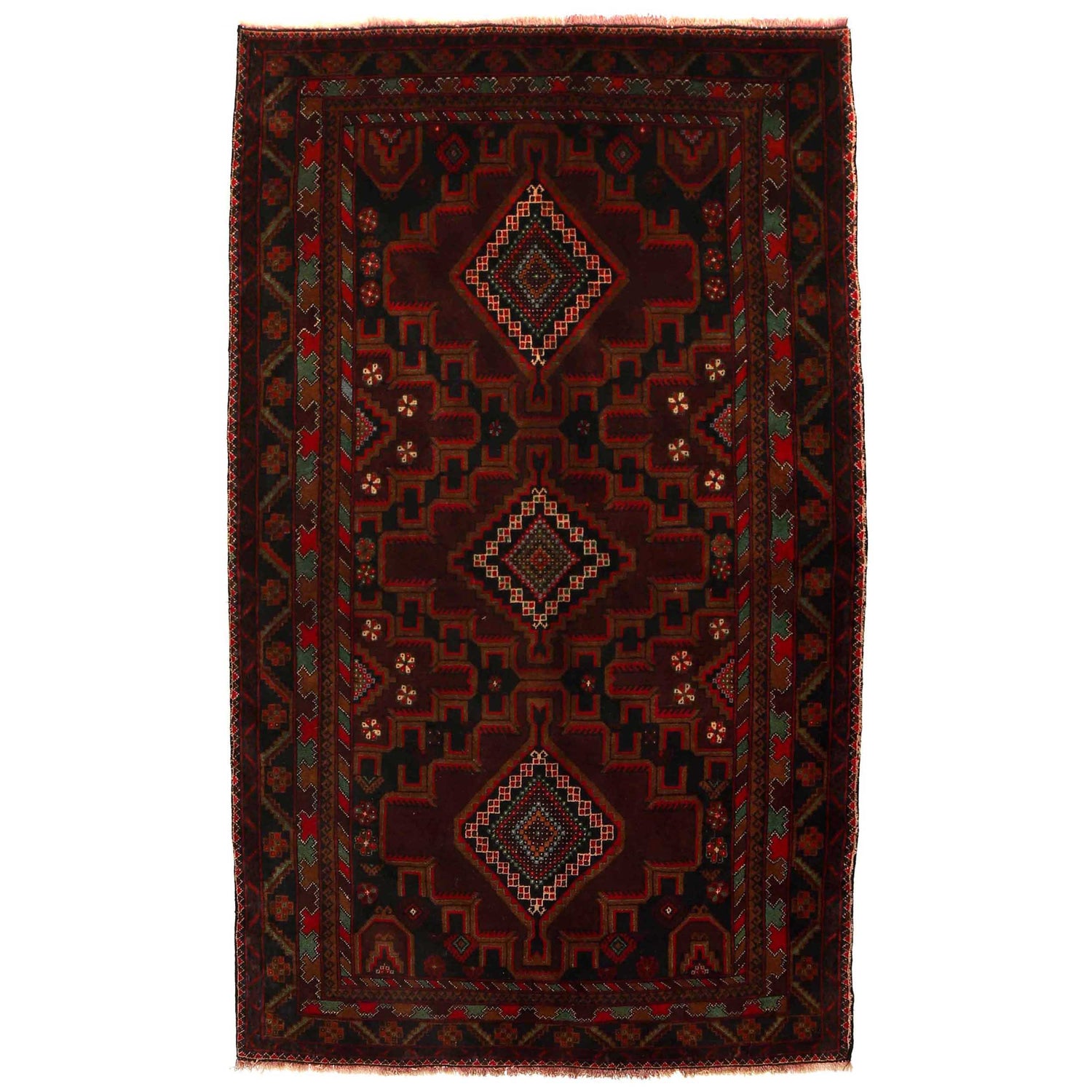 Baluch Medium Size Carpet 4' 0" x 6' 8" (ft) - No. G35410