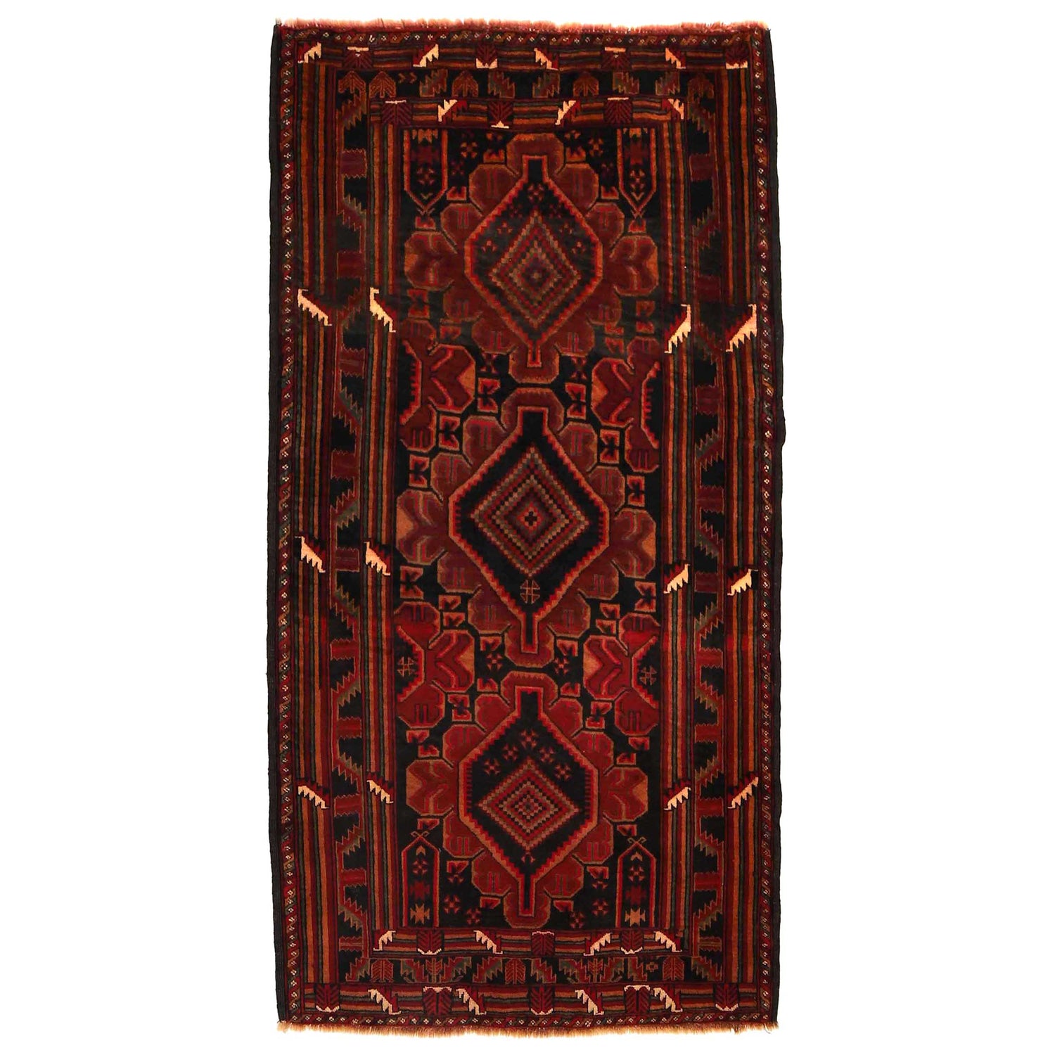 Baluch Medium Size Carpet 3' 7" x 5' 3" (ft) - No. G35411