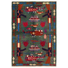 Hand Knotted War Rug 4' 0" x 5' 9" (ft) - No. G35416