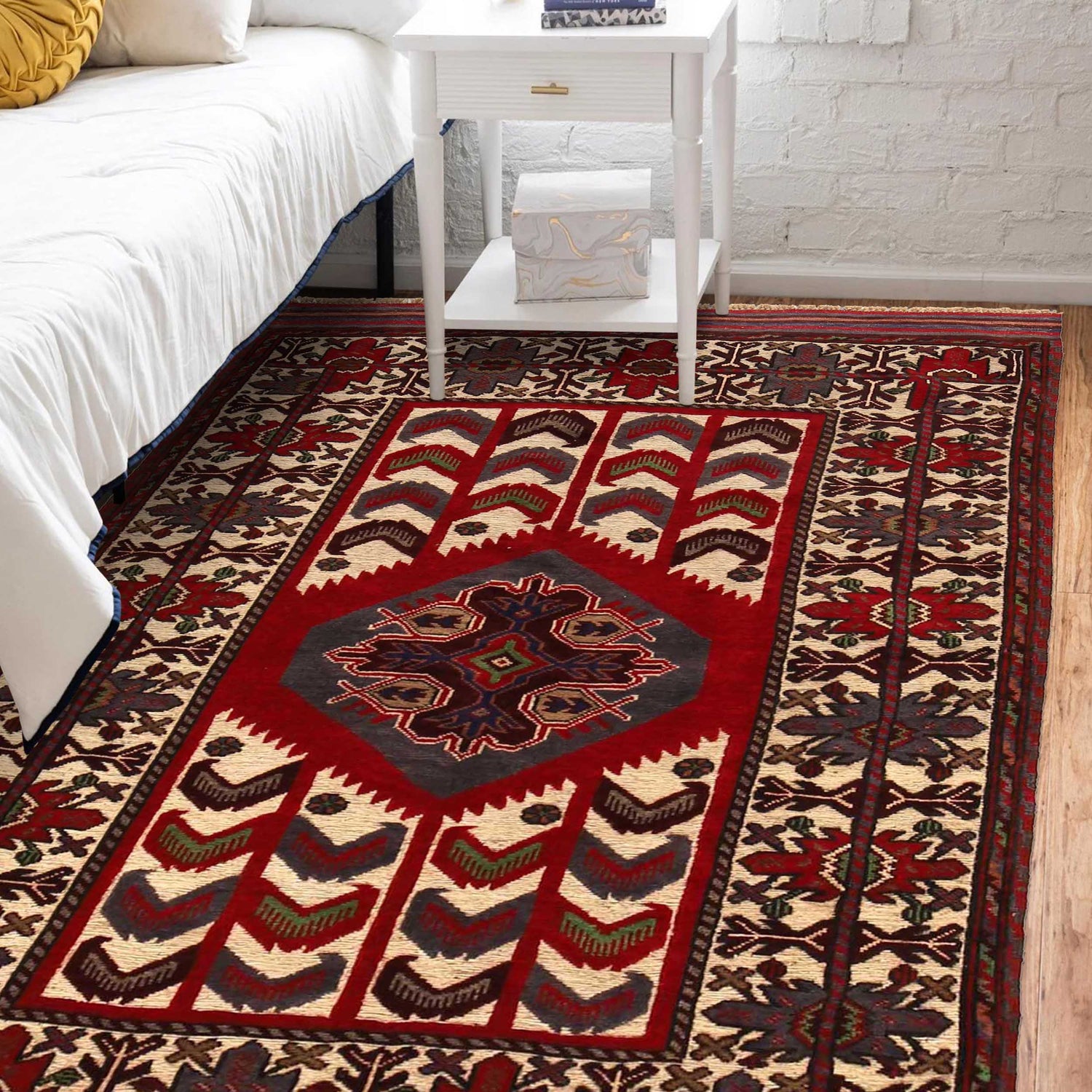 Multi Barjasta Rug 4' 0" x 6' 0" (ft) - No. G35425