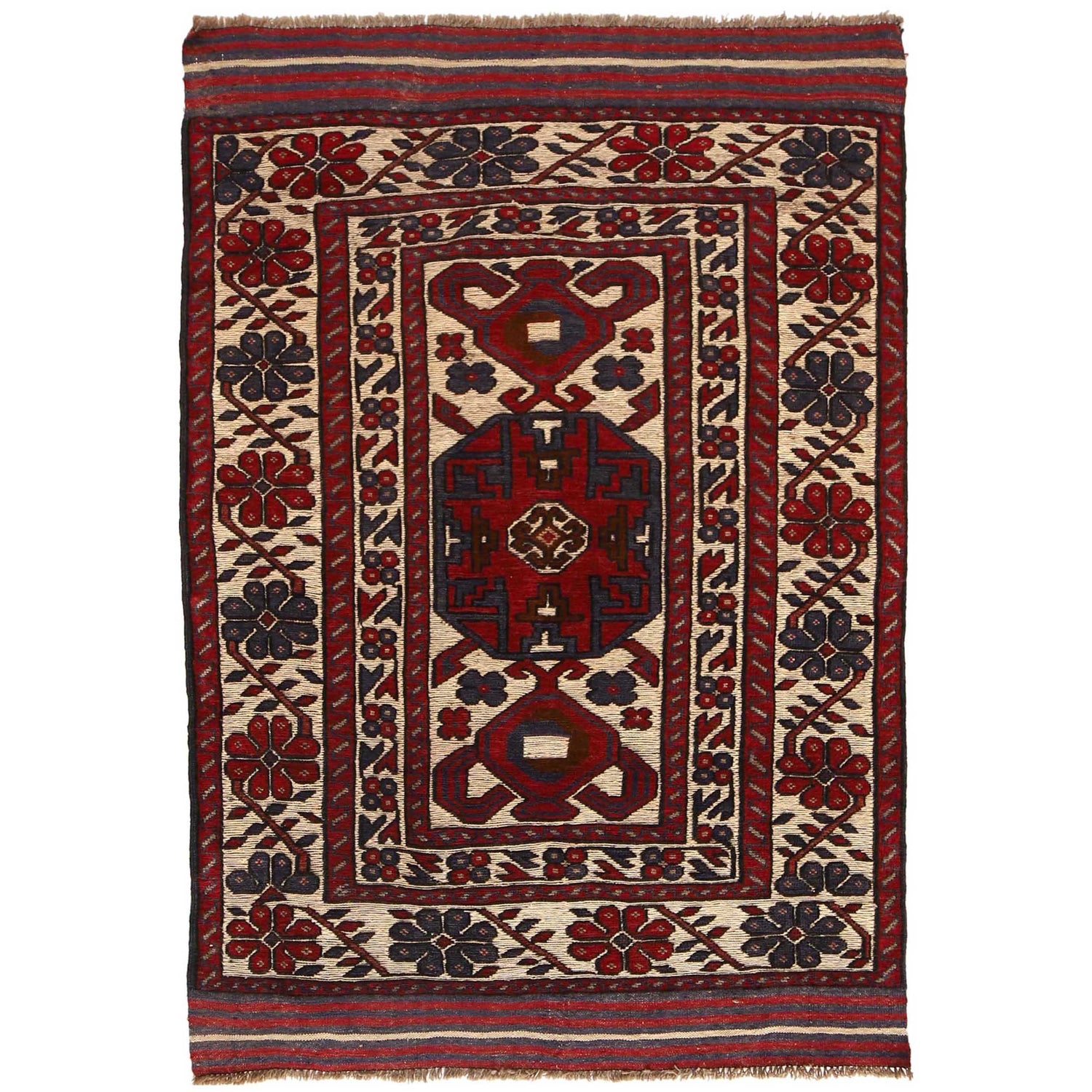 Multi Barjasta Rug 3' 11" x 6' 0" (ft) - No. G35426